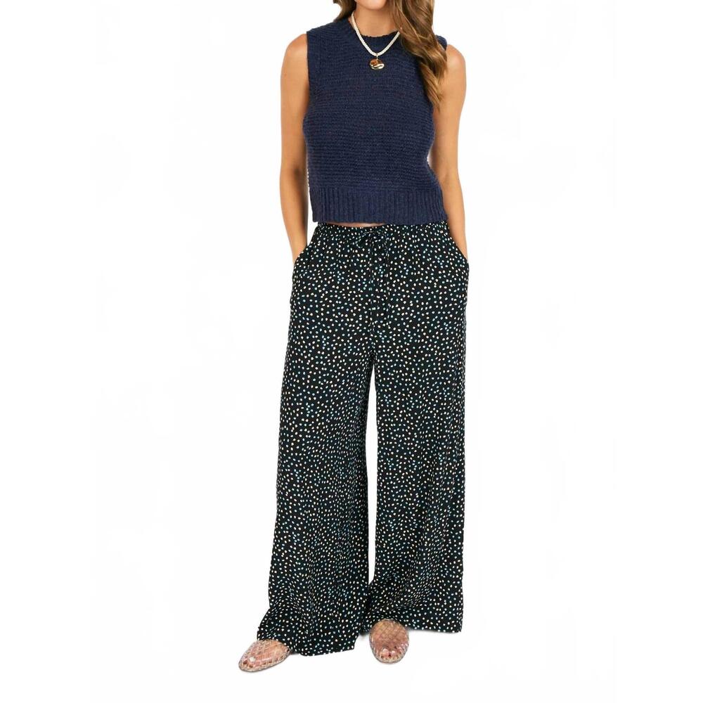 NEW SAGE & CLARE sadie romance wide leg pants in blue
